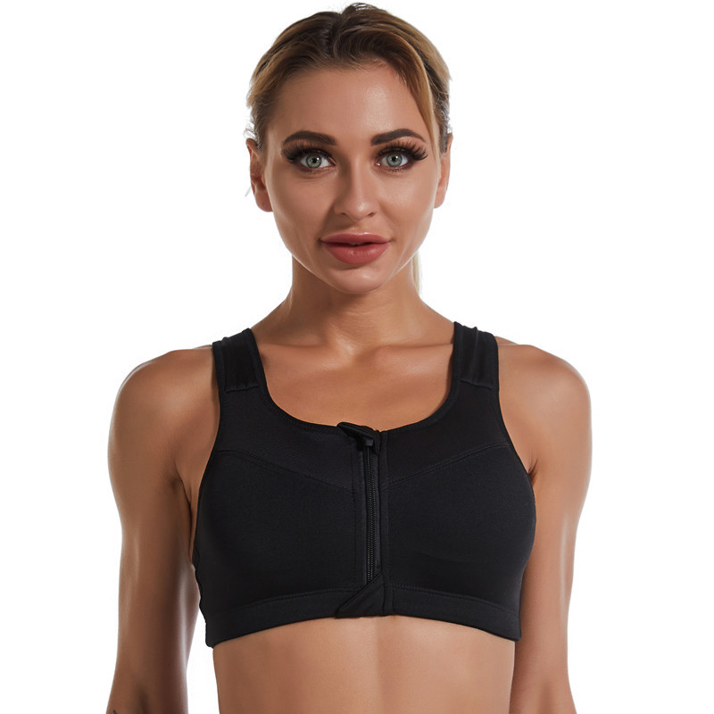 Title 5, Front Zipper And No Steel Ring Gather Sports Bra