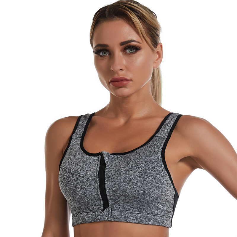 Title 10, Front Zipper And No Steel Ring Gather Sports Bra