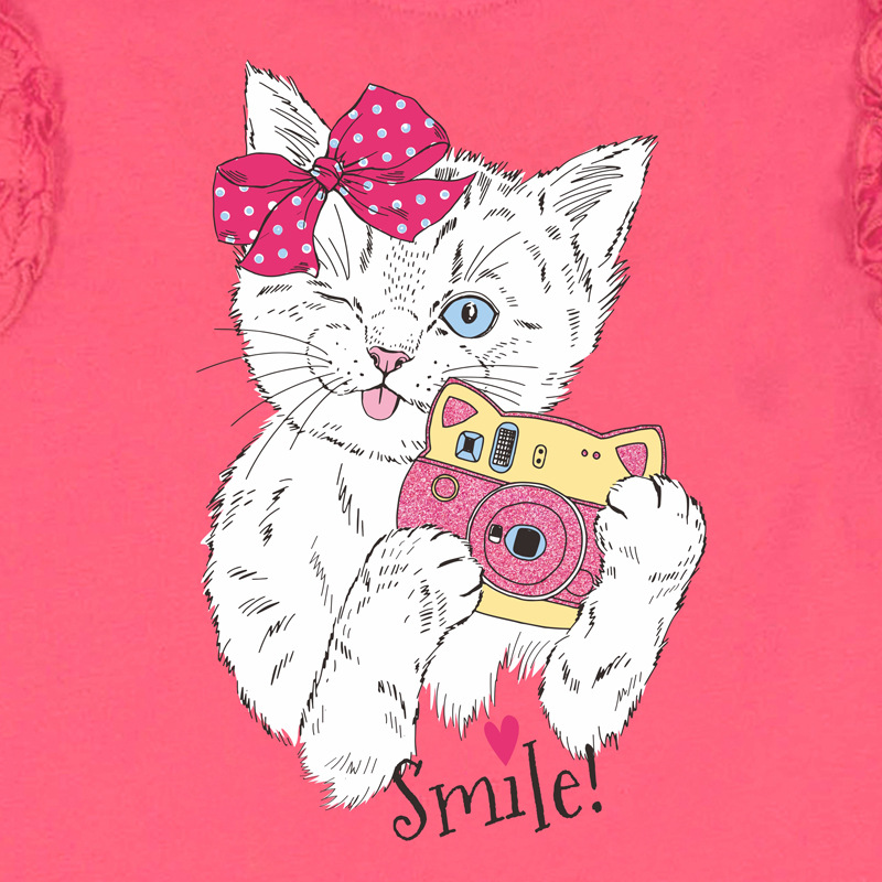 Fashion Cute Simple Girl Print Sleeveless Dress