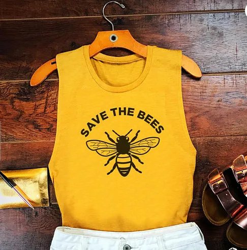 Female Rescue Bee Festival Fun Pattern Vest Yellow - Shop at LoveMi