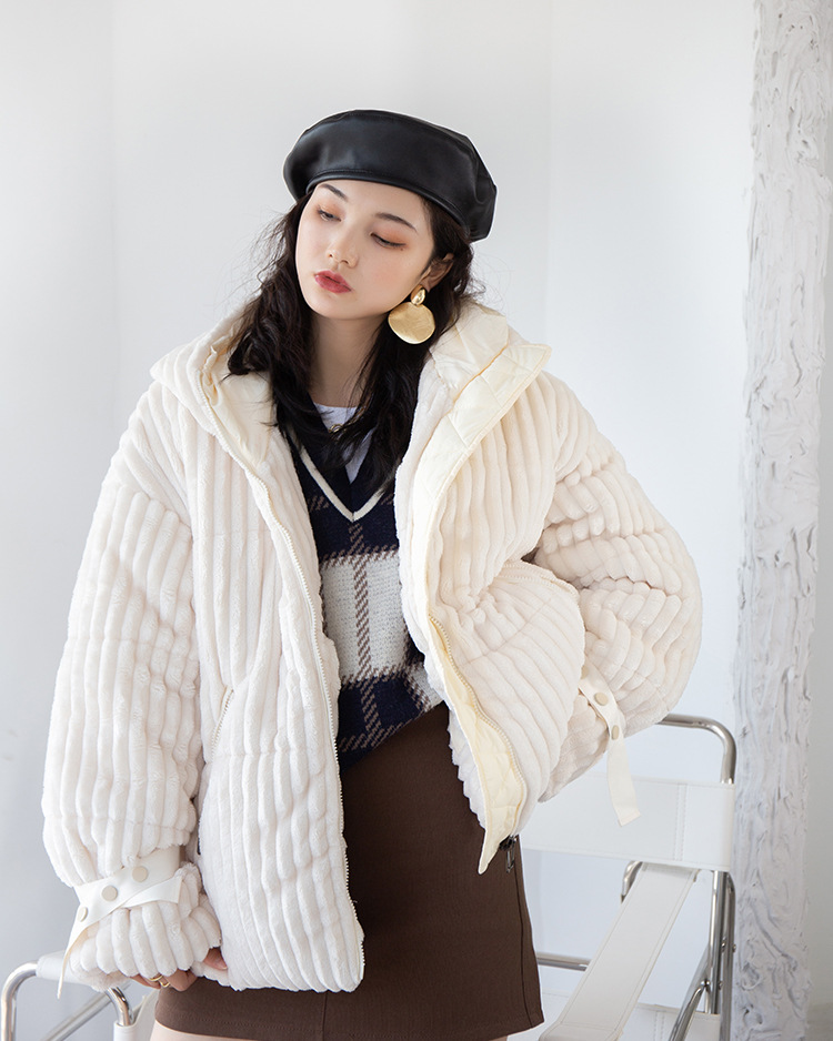 Fairy Style Corduroy Padded Jacket Female Winter Student Mori Harajuku Style Clothes