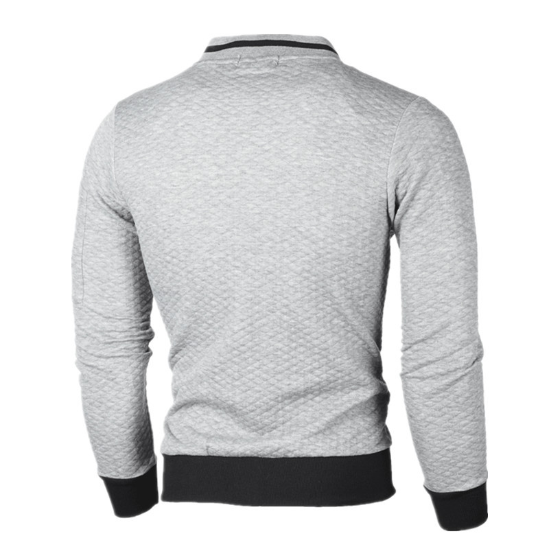 Fitness Leisure Lattice Stand Collar Zipper Cardigan Top