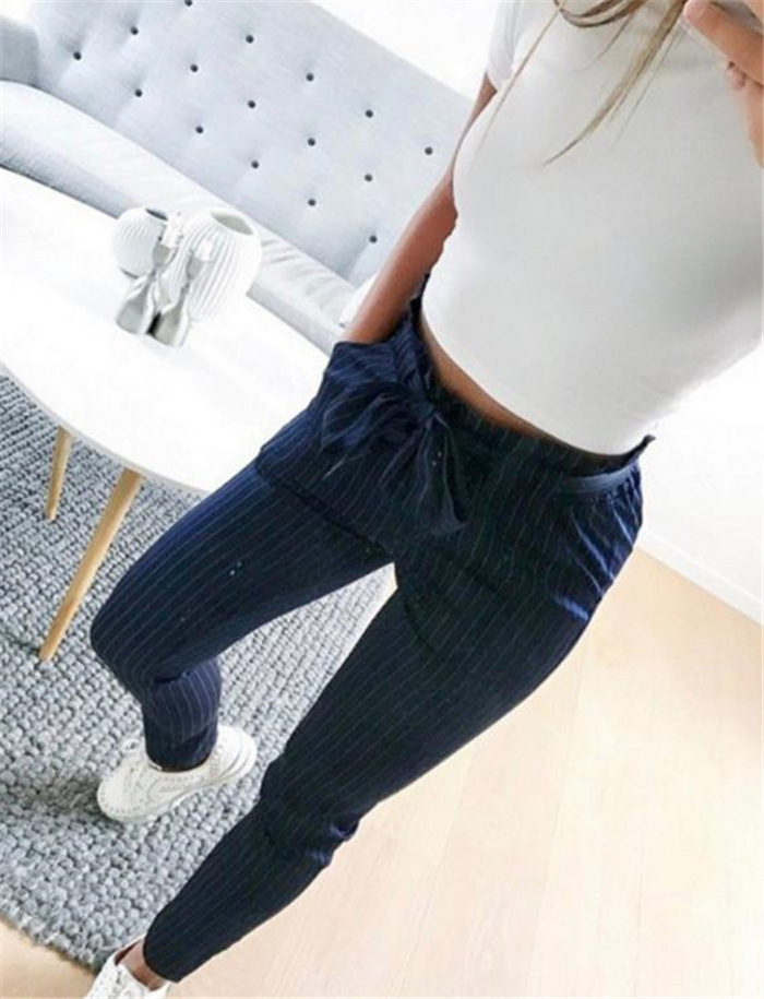 Title 3, Striped High Waist Trousers