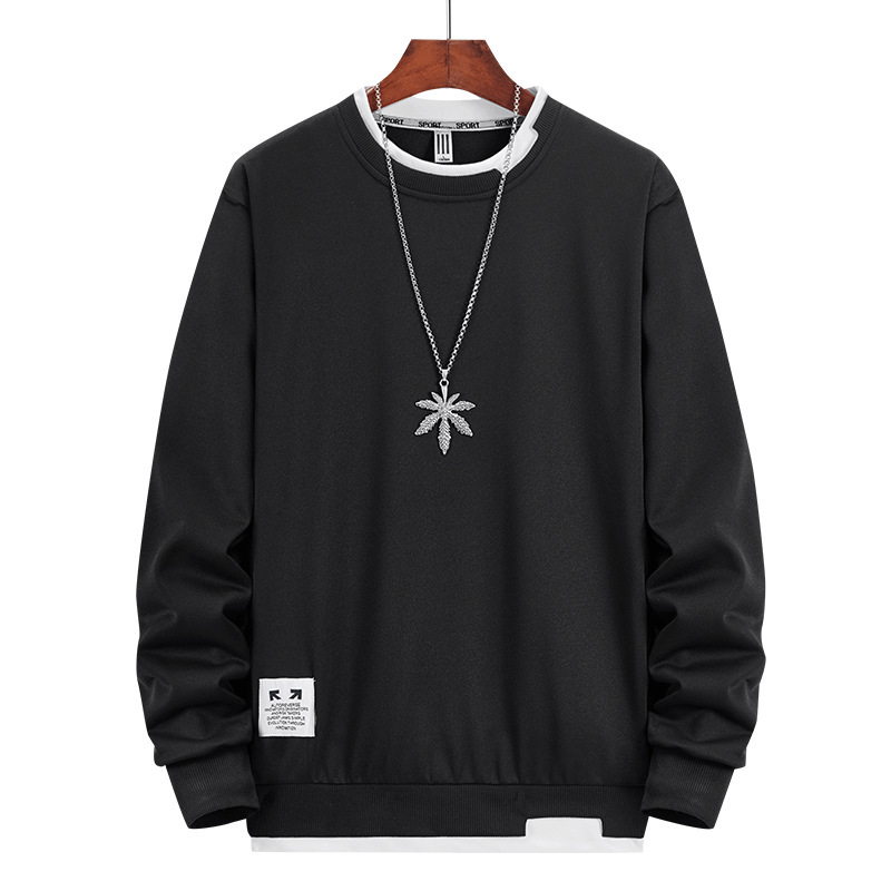 Korean Slim Men's Long Sleeve T-shirt Sweatshirt