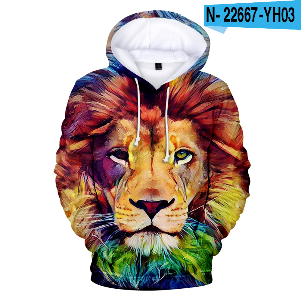 3d Color Printing Men's And Women's Hooded Jacket