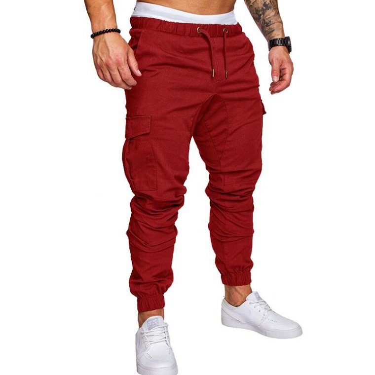 Men's Woven Fabric Casual Pants Drawstring Pants - Picture 14 of 14