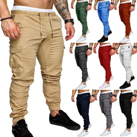 Men's Woven Fabric Casual Pants Drawstring