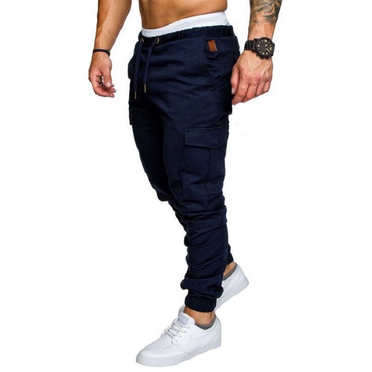 Men's Woven Fabric Casual Pants Drawstring Pants - Picture 4 of 14