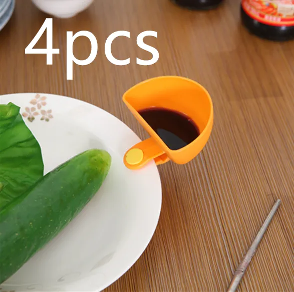 The creative kitchen can hold bowls, dishes, dishes, dishes, dishes and salad boxes - Orange4Pcs