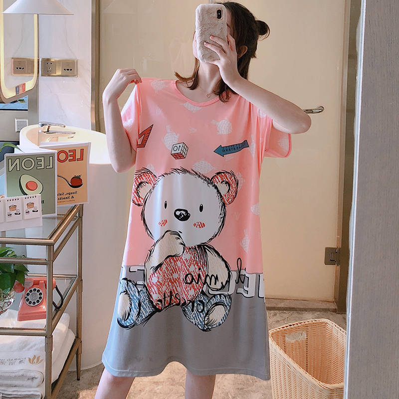 Title 9, Short-Sleeved Thin Modal Cotton Nightdress