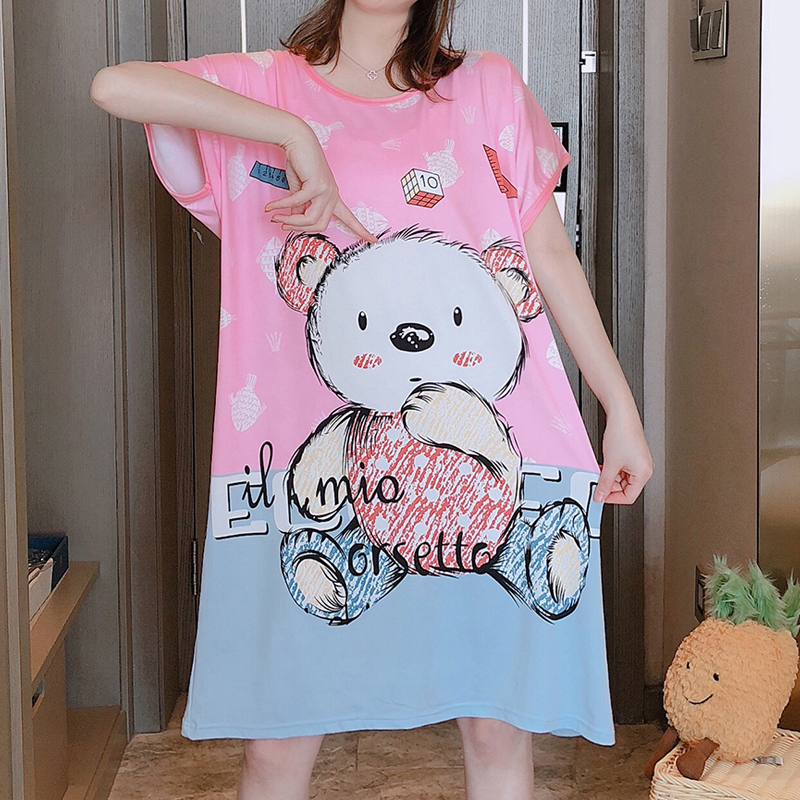 Title 11, Short-Sleeved Thin Modal Cotton Nightdress