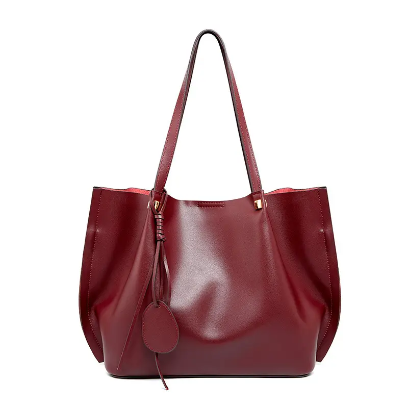 Tote Bag Large Capacity Shoulder Cowhide Female