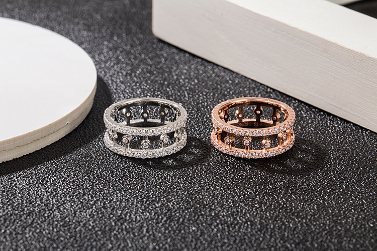 Japanese And Korean Simple Micro-Inlaid Diamond Ring