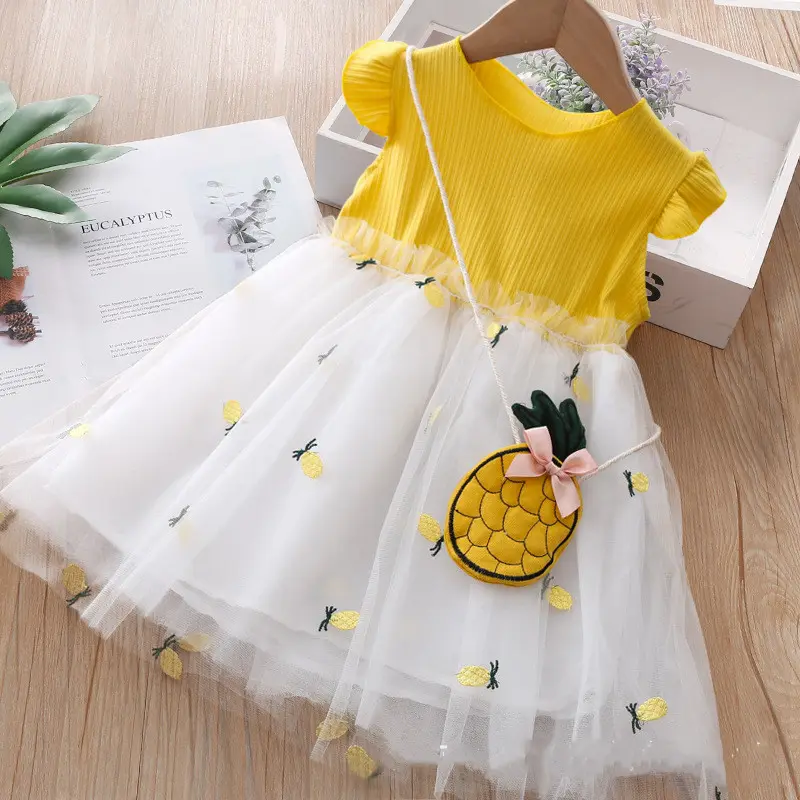 Girls Dress Summer Baby Girl Foreign Style Net Yarn