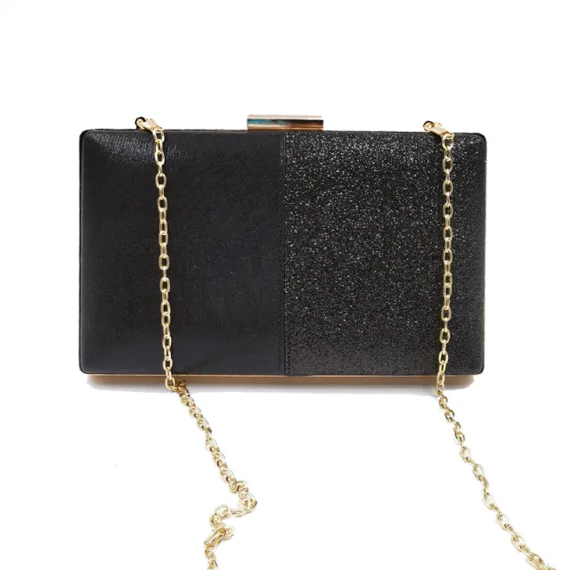 Women's Clutch Bag Shoulder Bag Sequin Stitching Banquet Dress Evening Bag Black - Shop at LoveMi