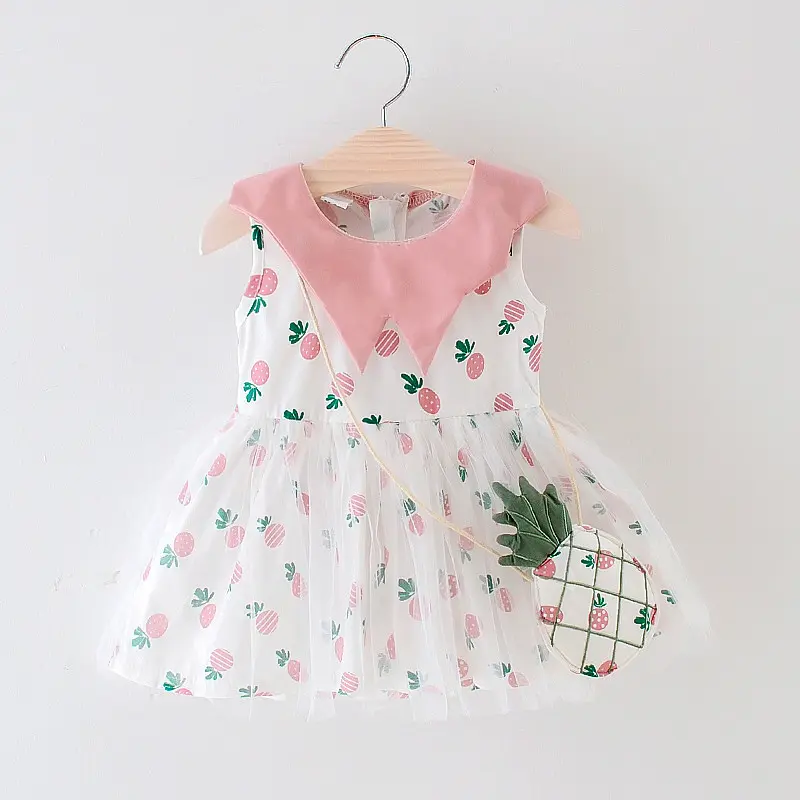 Summer New Girls' Dresses for Children Sleeveless