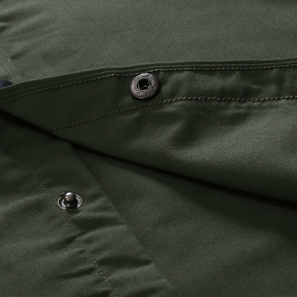 Solid Color Snap Button Slim Long Sleeve Shirt