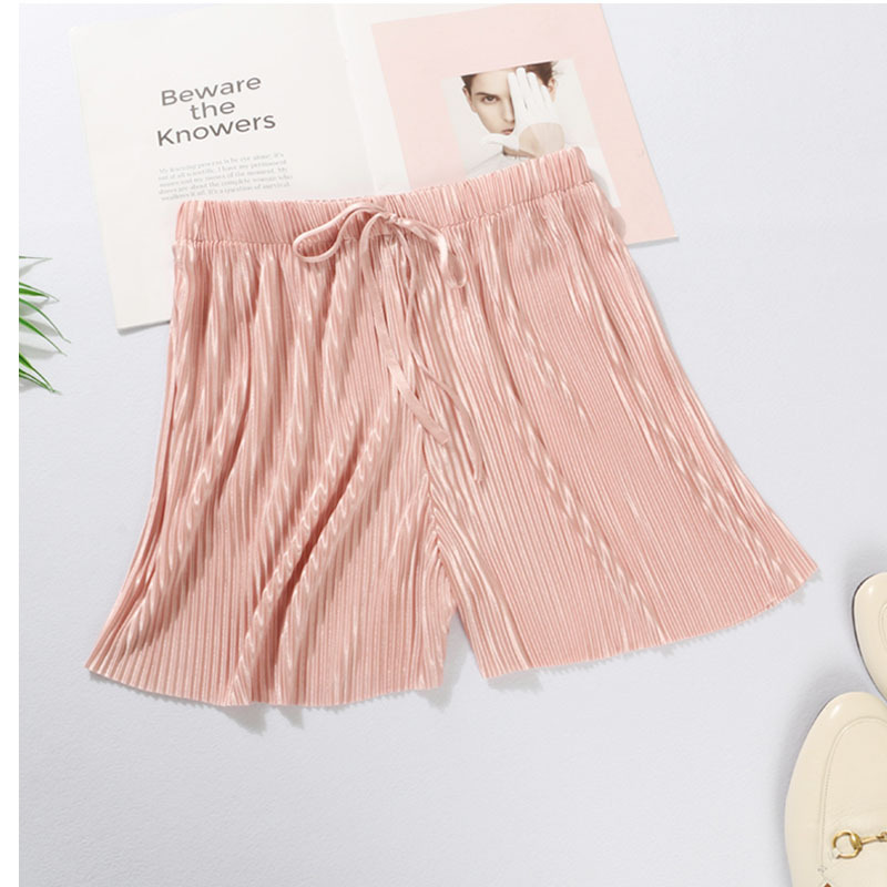 Title 2, Dames Ice Silk Chiffon Geplooide Shorts. Lichtg...