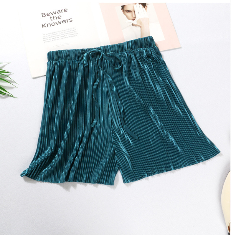 Title 3, Dames Ice Silk Chiffon Geplooide Shorts. Lichtg...