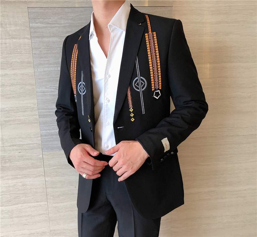 Autumn New Temperament British Embroidery Personality Small Suit Fashion Korean Version Of Slim