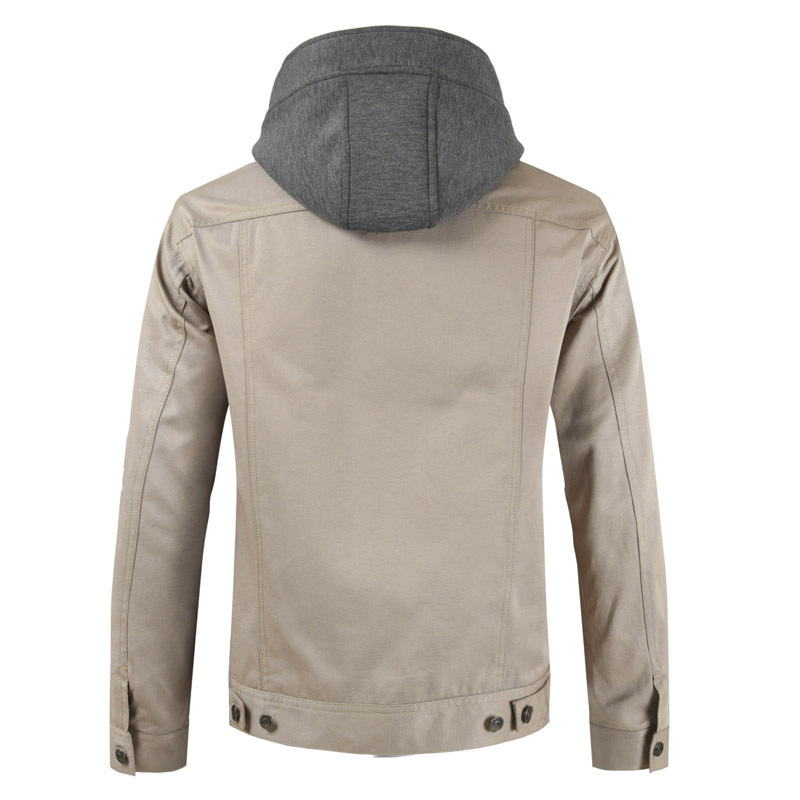Single-breasted Casual Youth Jacket With Detachable Collar
