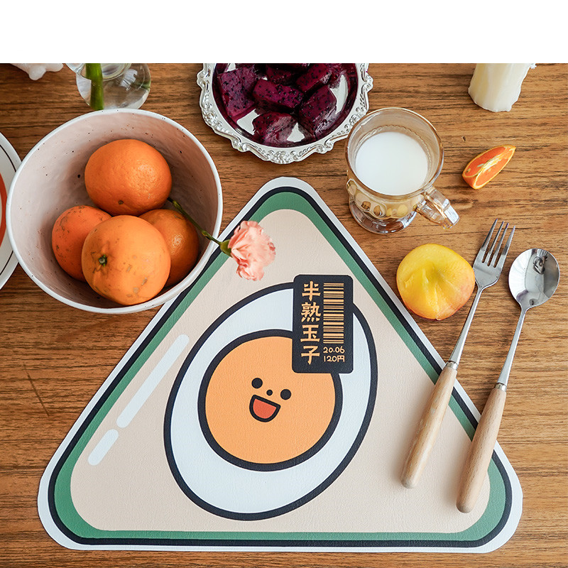 Title 1, Cartoon Special-Shaped Leather Placemats For St...