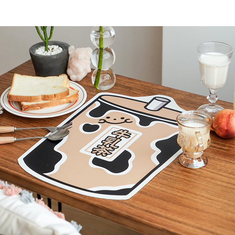 Title 2, Cartoon Special-Shaped Leather Placemats For St...