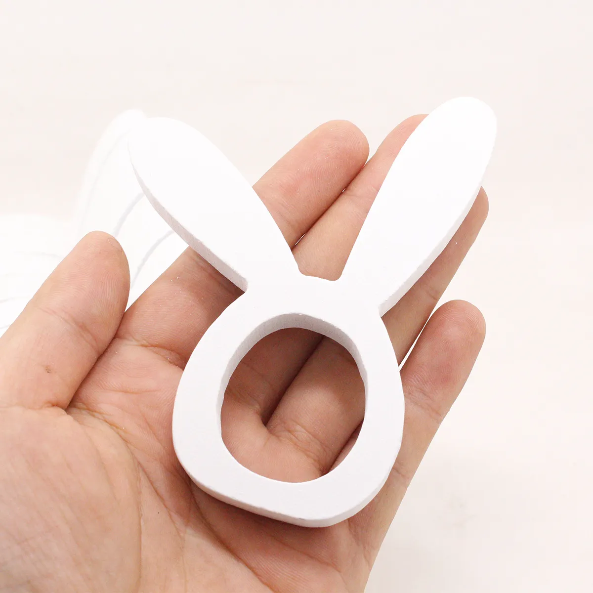 Easter Bunny Napkin Ring Holders Easter Table Decoration for Home Wooden Rabbit Ear Tissue Ring Happy Easter Party Supply – image 6