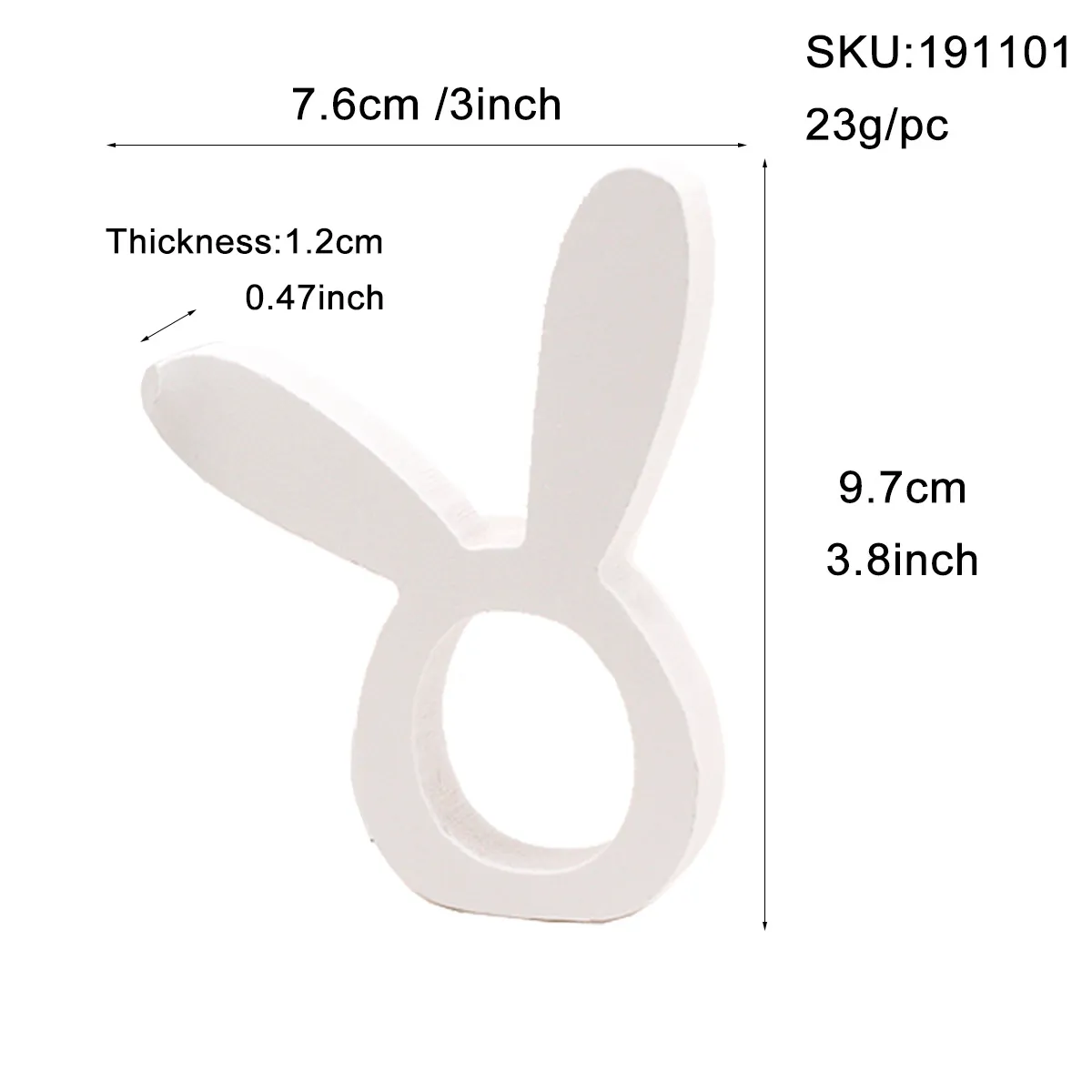 Easter Bunny Napkin Ring Holders Easter Table Decoration for Home Wooden Rabbit Ear Tissue Ring Happy Easter Party Supply – image 9
