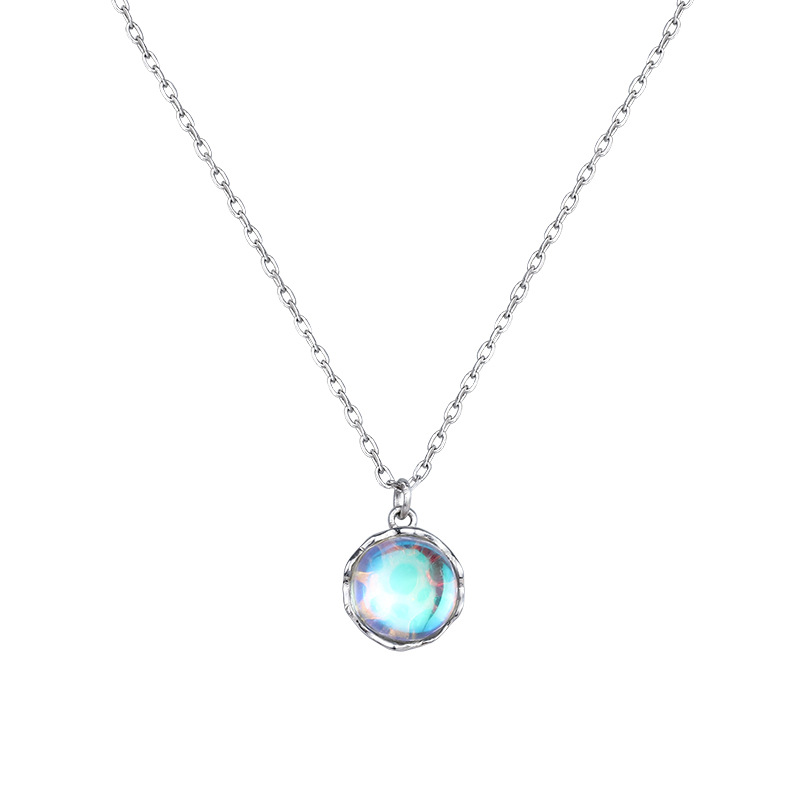 Moonstone Necklace Female Light Luxury Colorful Crystal