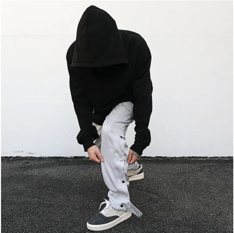 Breasted Slit Streamer Nylon Straight Overalls