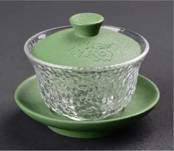 Green Tea Ceramic Hand-painted Gaiwan Kung Fu Tea Set