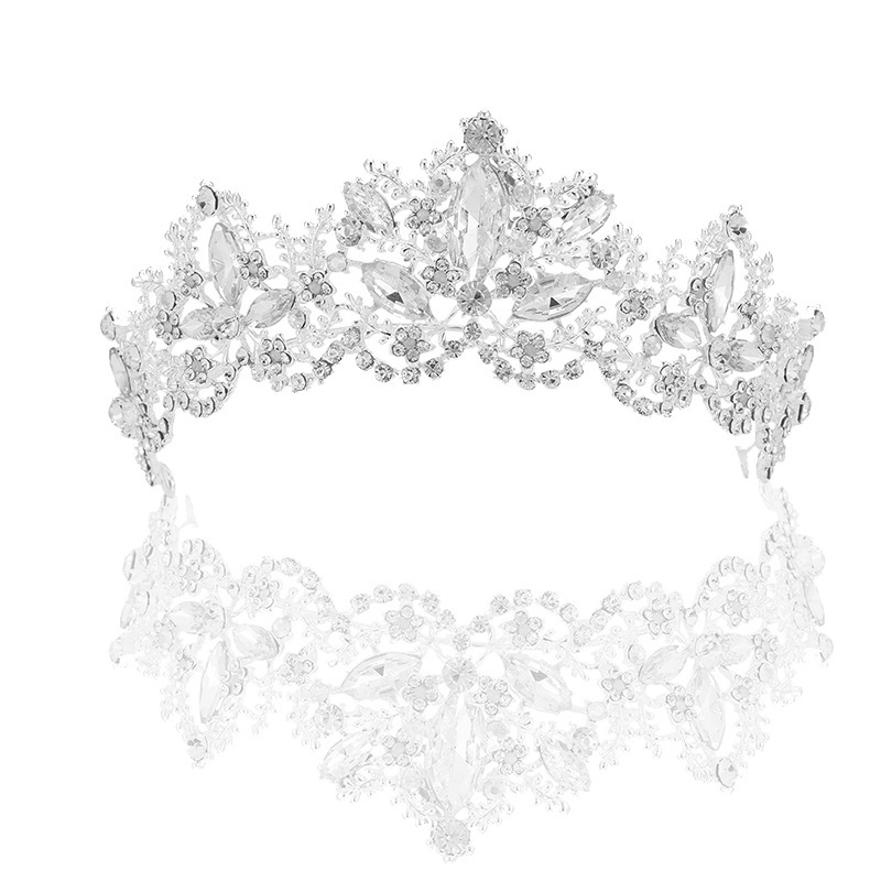 Baroque Exquisite Crown Bridal Light Gold Crown Wedding Accessories — foto 7