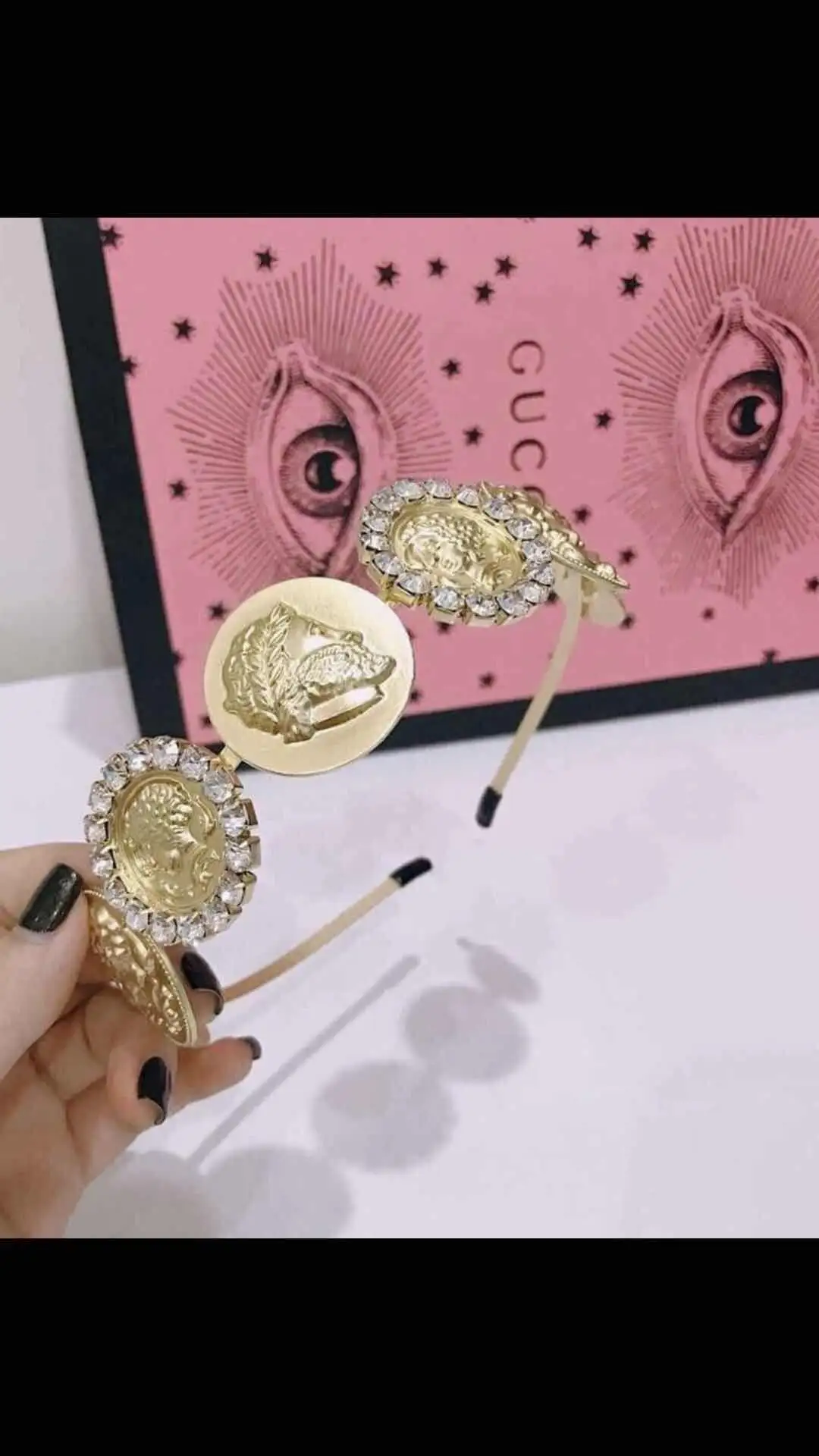 Retro Baroque Style Head Metal Headband Portrait Headband Headwear