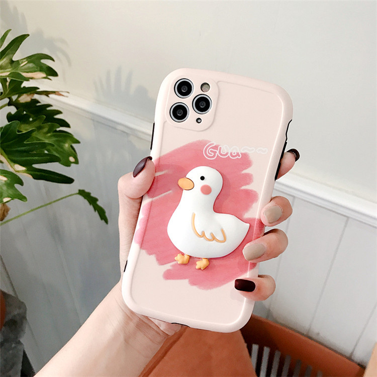 Compatible with Apple, Three Dimensional Cute Duck Phone Case Iphone12pro 7P Cartoon Anti Drop Case - Image 5