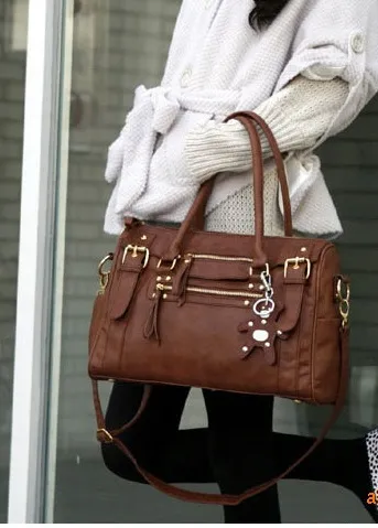 Ol Fashion Single Shoulder Diagonal Bag Women Bag Coffee - Shop at LoveMi