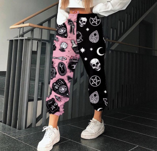 Casual Solid Color Drawstring Trousers Track Pants
