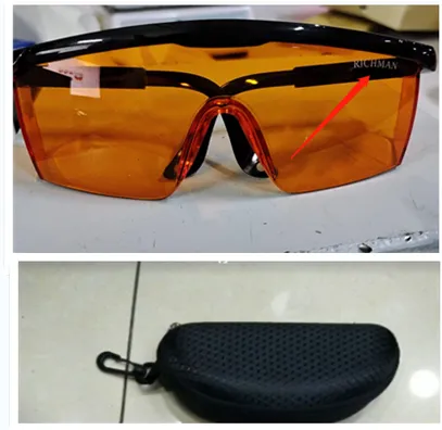 Orange Protective Glasses Laser Beauty Protective Glasses Orange With Logo Bag Pack - Shop at LoveMi