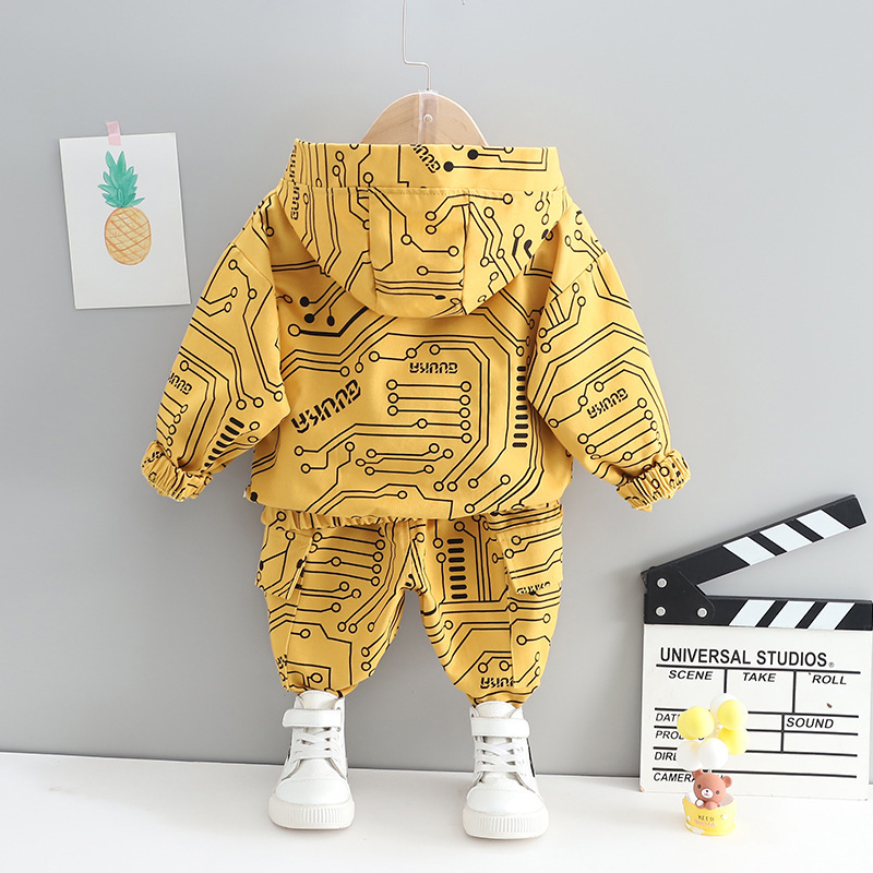 Boys Casual Long-sleeved Suit Baby Hooded Sweater