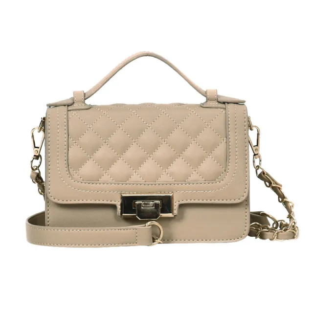 Fashion Atmospheric Rhombus Small Square Bag Khaki - Shop at LoveMi