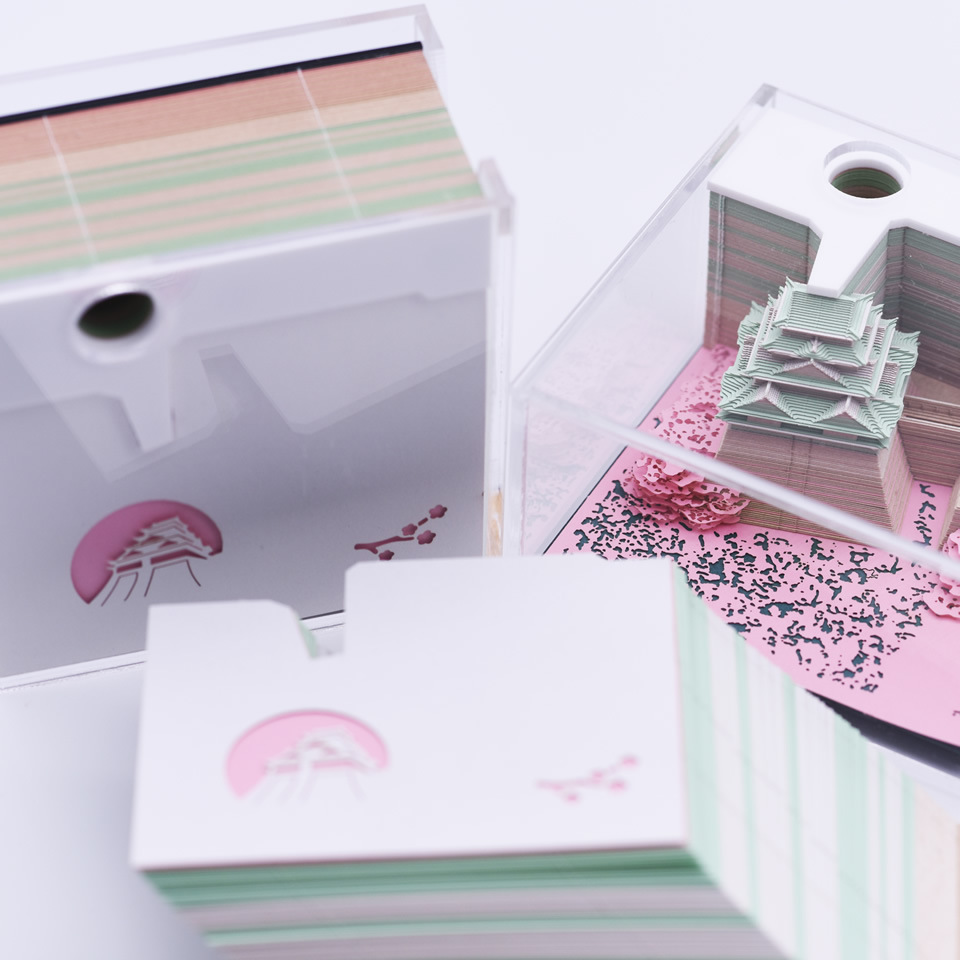 Three-dimensional Post-it Note Hayao Miyazaki Spirited Away 3D Architectural Model