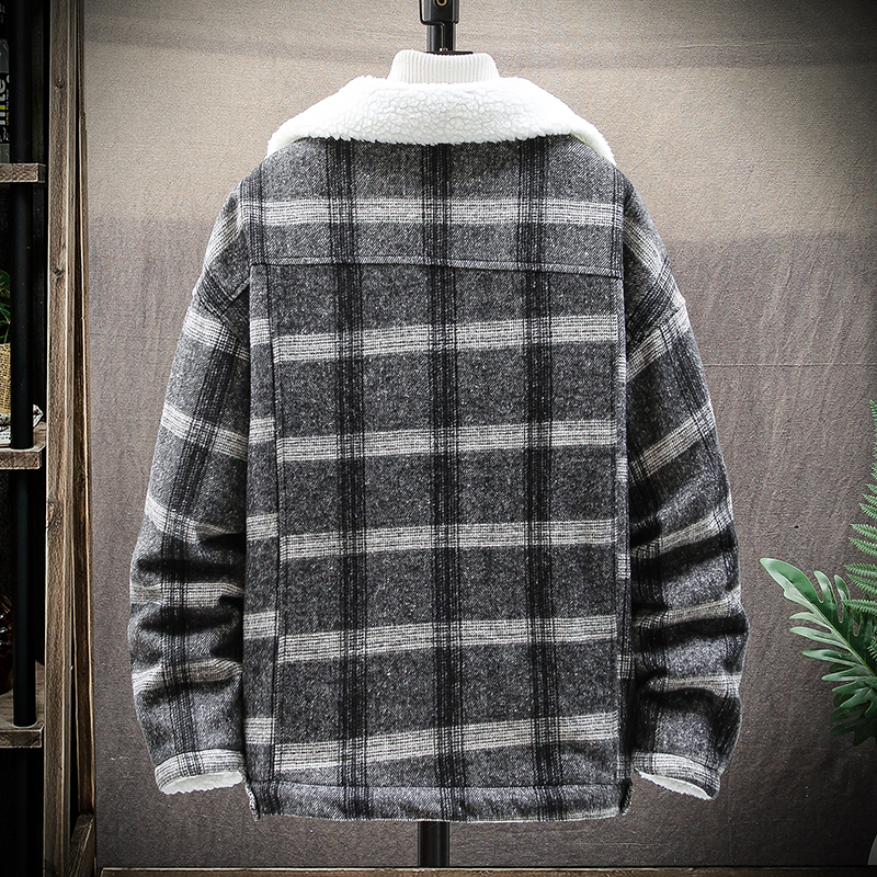 Lamb Wool Plus Velvet Men's Autumn And Winter Jacket