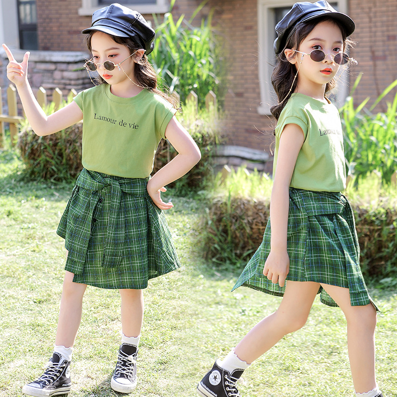 Girls Summer Fashionable Two-piece Suit