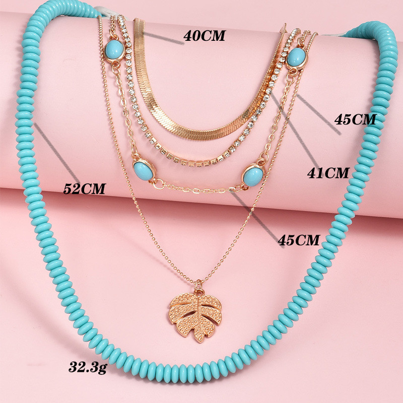 Leaf Multilayer Women's Necklace Set