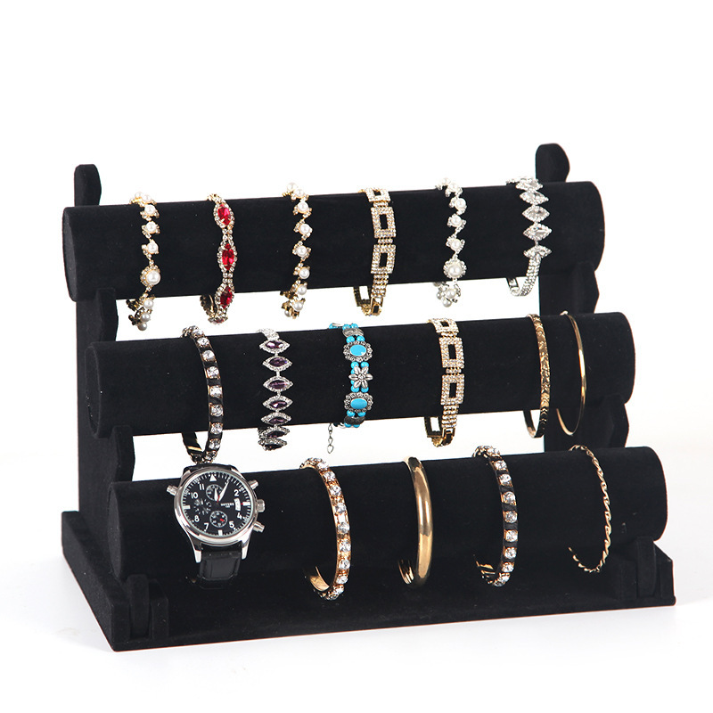 Bracelet Jewelry Headwear Display Props Rack (Black-Single