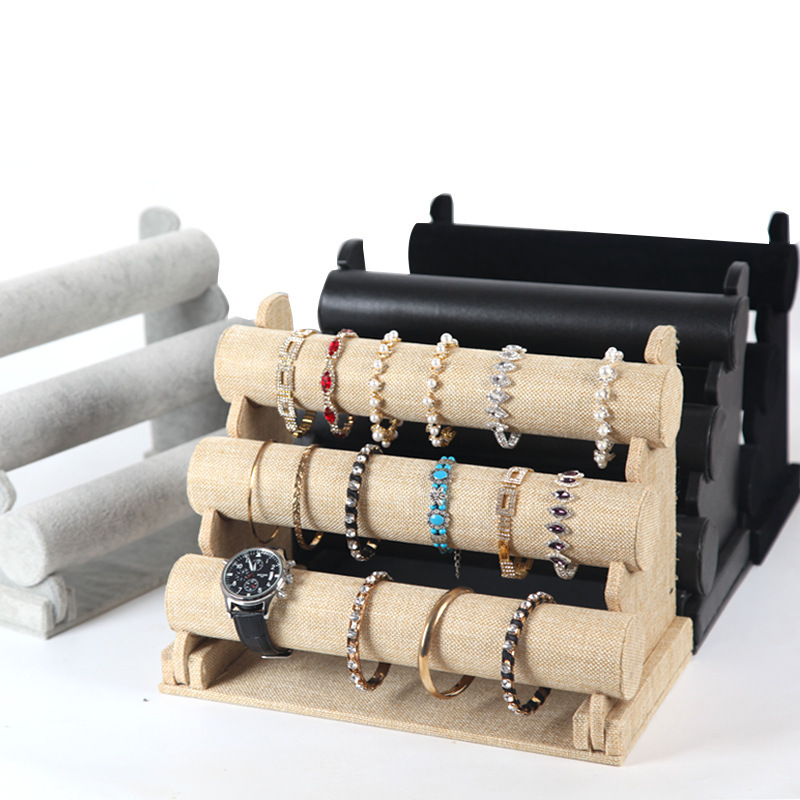 Bracelet Jewelry Headwear Display Props Rack (Black-Single