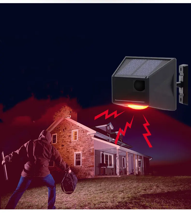 Solar Infrared Body Sensing Remote Control Alarm