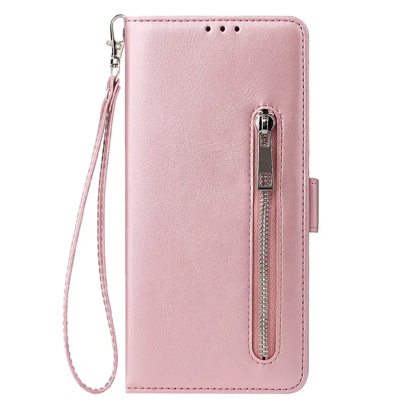Double Buckle Lanyard Zipper Bag Phone Case