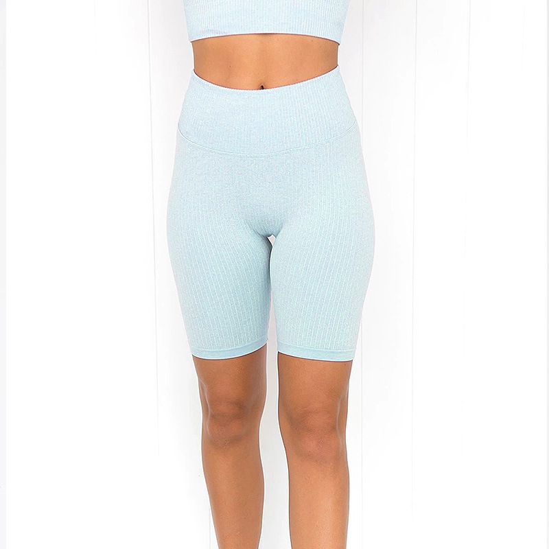 Women's Casual High Waist Yoga Gym Shorts Blue - Shop at LoveMi