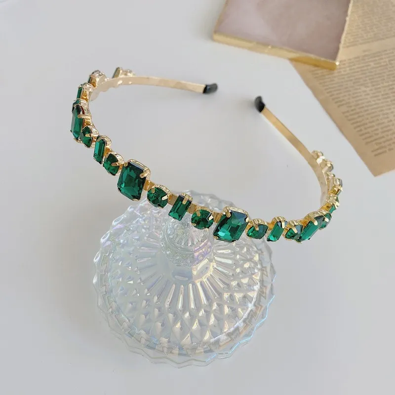 Jeweled Crystal Gold Headband